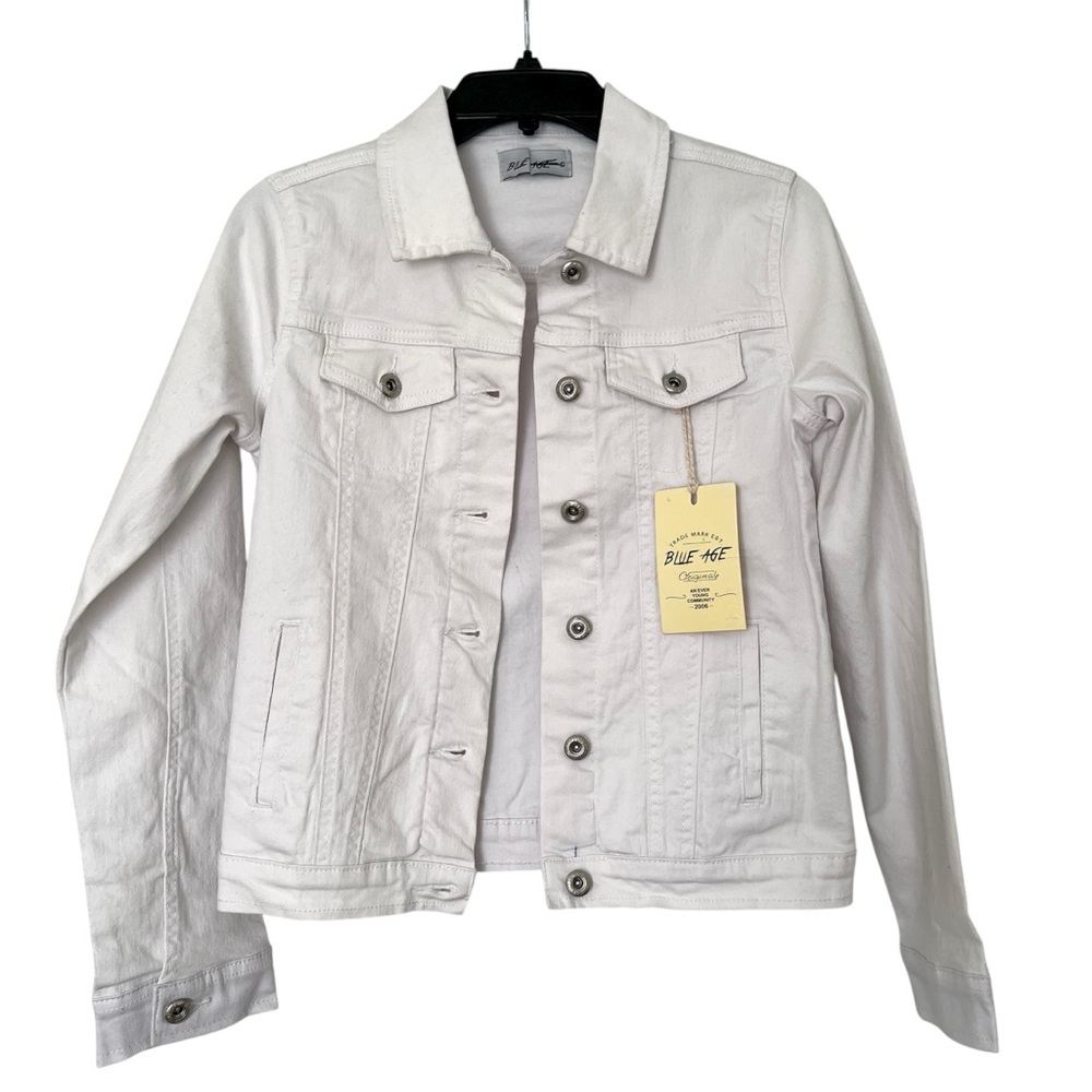 White denim jacket cotton NWT size Small